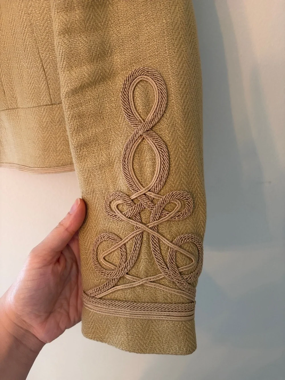 Lauren Ralph Lauren Tan Military-Inspired Button Jacket- Vintage Rarity!! - Picture 3 of 6